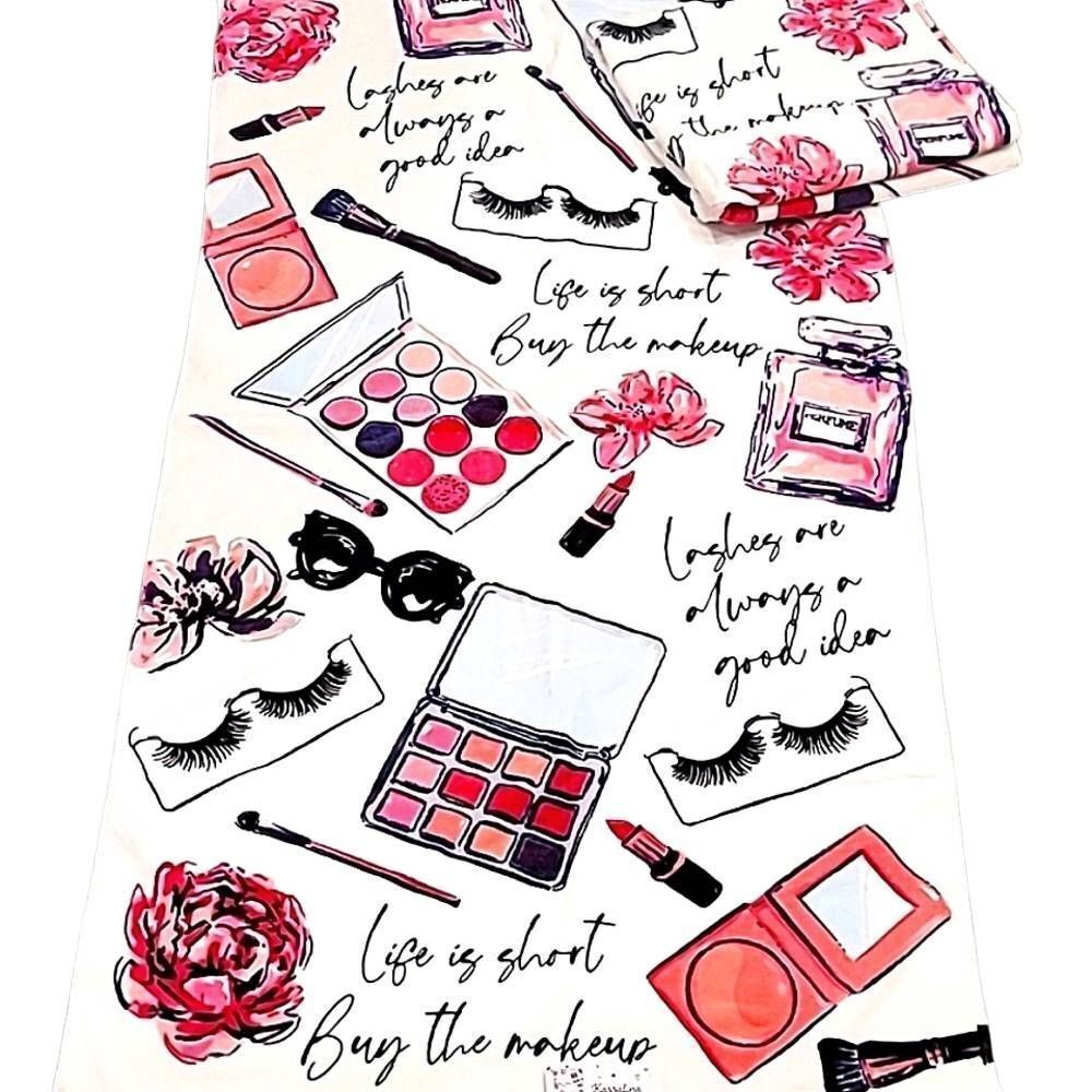 Kassafina Life Is Short,Buy The Makeup & Lashes Are Always A Good Idea BathTowel